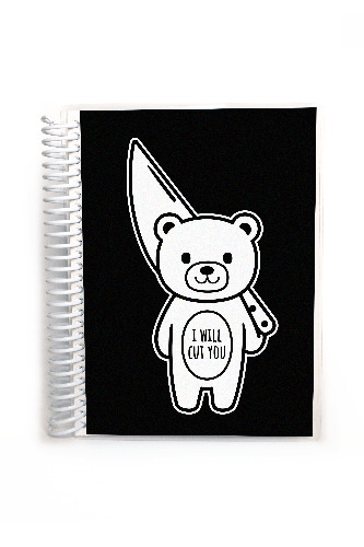 Bullet Journal - I Will Cut You Mood Bear - Lined