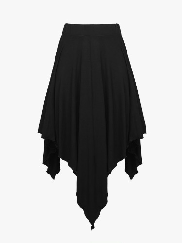 Asymetyczna spódnica midi Sceptre | Czarny / S