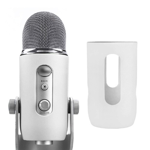 YOUSHARES Blue Yeti Protector - Full Protection Silicon Cover for Yeti & Yeti Pro Microphone (Moonwhite) - white