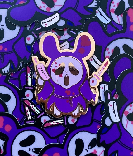 Scream Bunny Pins - Purple