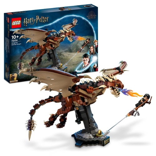 LEGO 76406 Harry Potter Hongaarse Hoornstaart draak Speelgoed, Tovenaarswereld Interieur Accessoire Cadeau met Figuren om te Verzamelen