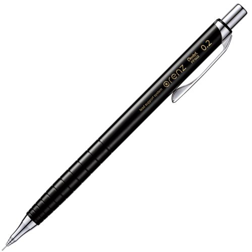 Pentel Mechanical Pencil Orenz 0.2mm, Black Body (XPP502-A) - Black - 0.2mm