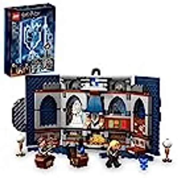 LEGO Harry Potter Ravenclaw House Banner 76411, Hogwarts Castle Common Room Toy or Wall Display with Luna Lovegood Minifigure, Collectible Travel Toys