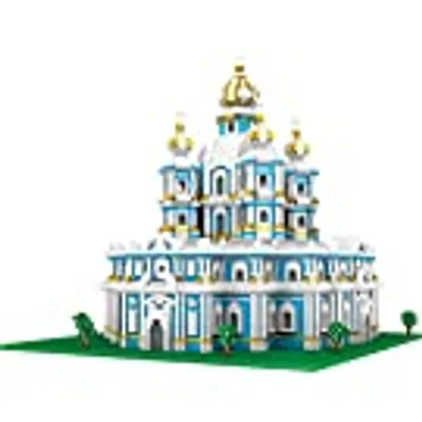 dOvOb Micro Mini Blocks Smolny Cathedral Building and Architecture Model Set,(3750Pieces) -3D Puzzle Castle Toys Gifts for Kid and Adult