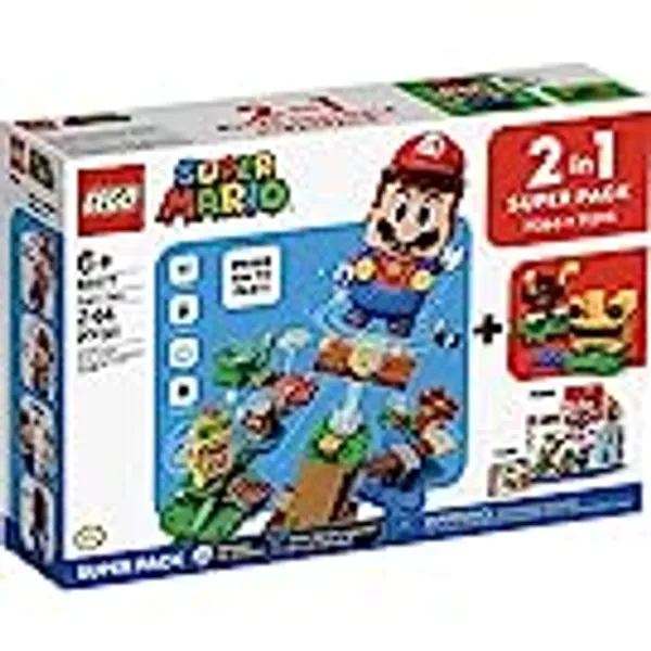 Lego 66677 Super Mario 2 in 1 Super Pack Building Kit (Contains 71360 Adventures with Mario and 71393 Bee Mario) Collectible Toy for Creative Kids 6+