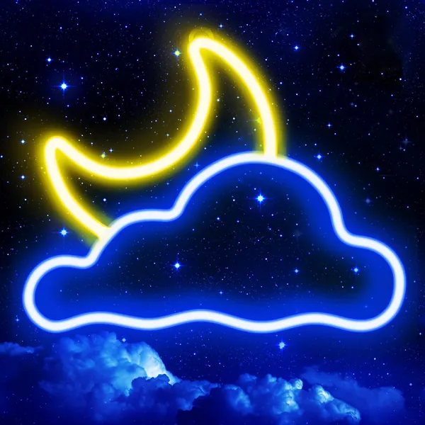Neon Sign, JTLMEEN Cloud and Moon Led Neon Light, Neon Lights Sign for Wall Decor USB Powered Led Neon Signs for Bedroom Kids Room Wedding Party Decoration - Warm White