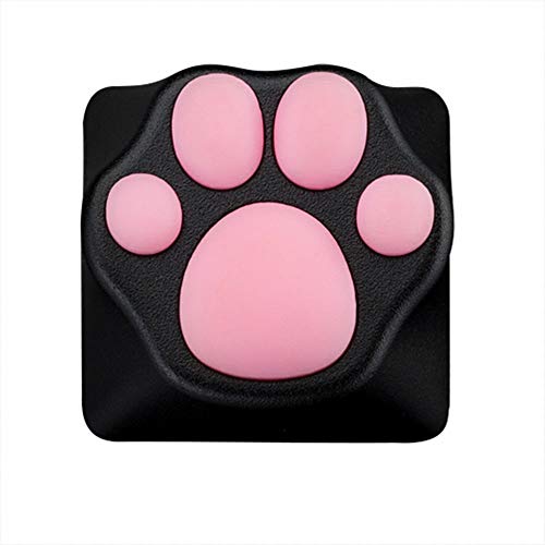 Custom Gaming Keycaps Machinery Keyboard keycaps Cat paw Shape ABS Base for ESC Key, Cat Claw for Cute Keyboard (Black/Pink) - Black/Pink