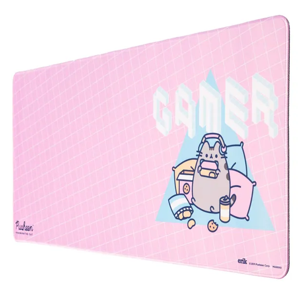 Official Pusheen Mouse Pad XXL- Desk Pad - 31.5" x 13.78" Non-Slip Rubber Base Mouse Pad, Gaming Mouse Pad, Keyboard Mouse Mat, Waterproof Mouse Mat