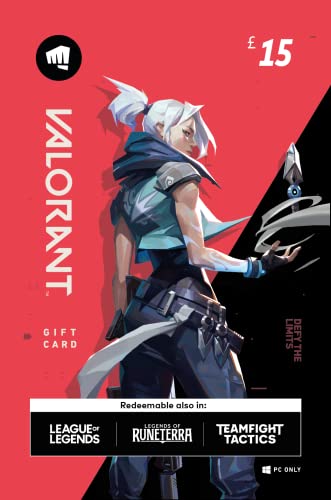 VALORANT £15 Gift Card - (Redeemable in VALORANT, League of Legends, Teamfight Tactics und Legends of Runeterra) - PC Code - 15 GBP