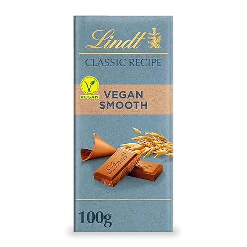 Lindt CLASSIC RECIPE Vegan Chocolate Bar, 100g - Smooth Vegan Oat Chocolate - Vegan - Classic Vegan