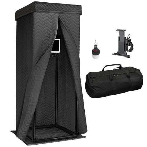Snap Studio Ultimate Vocal Booth - 360 Degree Reverb Isolation Shield for Crisp, Echo-Free, Studio Quality Vocals - #1 Recommended by Rolling Stone Magazine - Portable Vocal Booth