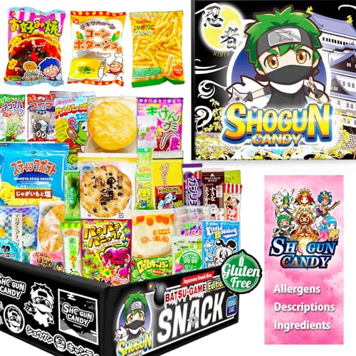 SHOGUN CANDY, Japanese Snacks and Japanese Candy, Popin Cookin Snack Boxes, Kawaii Anime Ninja Box, Gluten Free 20 Ounce