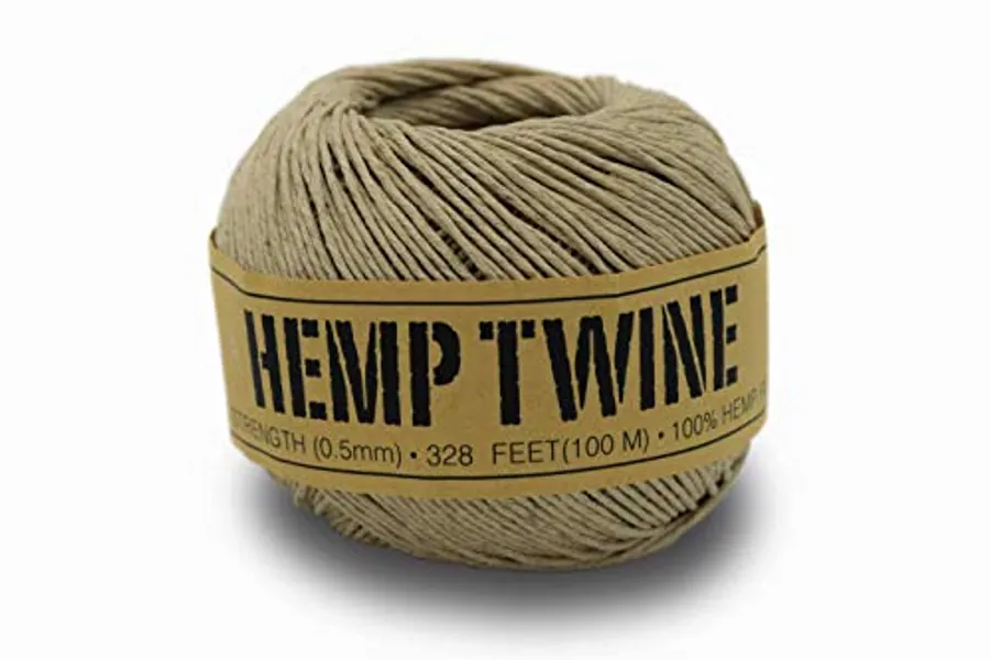 Bean Products Hemp Twine - High Tensile Strength and Durable - Made with 100% Hemp - Perfect for Jewelry, Arts & Crafts, Decoration, Cooking - 0.5MM, 50G/328 Ft. - 8 lb. Test Strength - Natural - Natural - 8 lb, 0.1mm x 328 ft