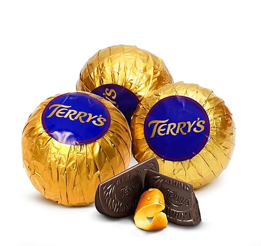 Terry'sDark Chocolate Orange Ball Pack of 3 - Orange Flavored Break Apart Slices Chocolate Christmas Candy For Stocking Stuffers, Holiday Treats & Decoration - Dark Orange Balls