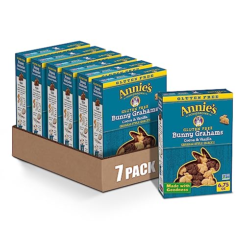 Annie's Gluten Free Cocoa & Vanilla Bunny Cookies, 6.75 oz (Pack of 7) - Vanilla - 6.75 Ounce (Pack of 7)