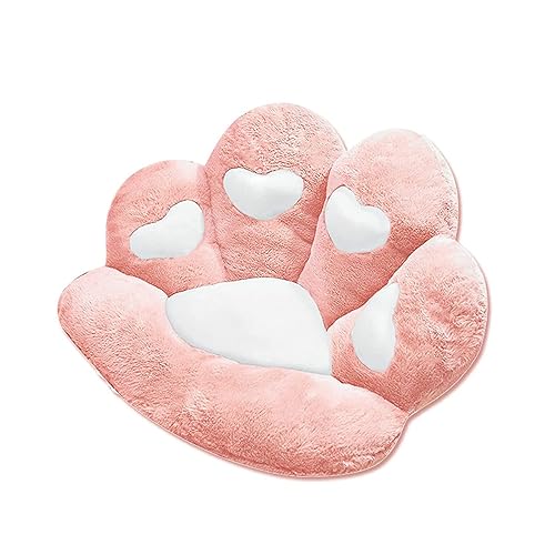 Cute Cat Paw Chair Cushion, Soft Cozy Seat Cushion Pad Mat, Chair Cushion for Armchair, Comfort Cushion for Chair, Plush Seat Cushion Lazy Back Cushion for Bedroom Office Sofa - Pink