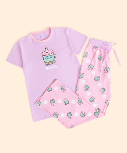 Pusheen Boba Tea Sips Pajama Set | X-Large