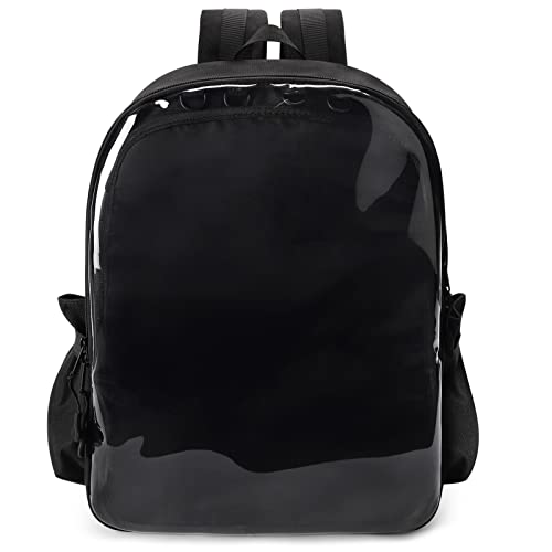 STEAMEDBUN Ita Bag Backpack with insert Pin Display Backpack for School Cosplay - Black