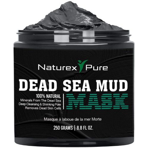 Naturex Pure Dead Sea Mud Mask Luxurious Mud Masks for Women and Men ,Advanced All-Natural Mud Masks for face, Blackheads, Whiteheads, Hyperpigmentation, Acne – 8.8fl oz - 
