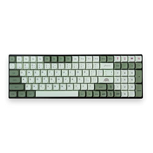 Matcha Keycaps 124 Keys PBT Dye Sublimation XDA Profile Japnaese Keycaps Set Fit 61/87/100/104/108 Cherry Mx Switches Keyboard - Japanese