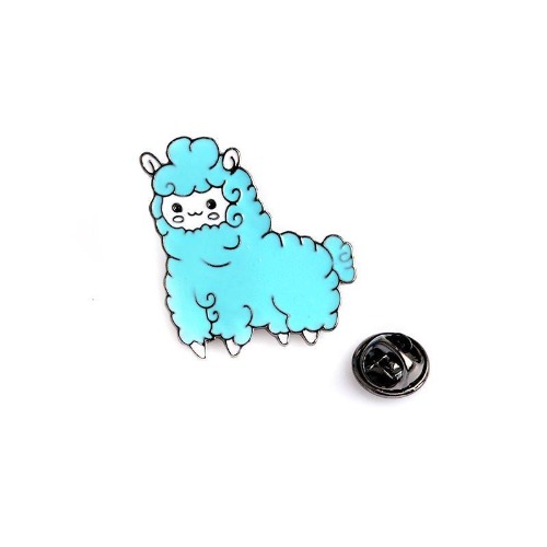 Alpaca Enamel Pin Set - Blue