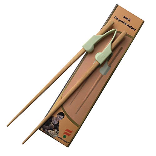 Chopstick Helper, Training Chopsticks for Adults, Beginner, Trainers or Learner - Right or Left Handed - Non-Slippery Reusable and Replaceable, by Senior ICare