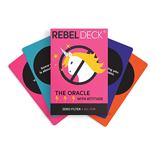 REBEL DECK The Oracle with Attitude Unfiltered, Self Care Oracle, Funny Oracle Deck, 60 Cards