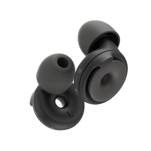 Loop Switch Earplugs – Multi-Mode Noise-Reducing Earplugs | Adjustable Passive Hearing Protection for Focus, Travel, Concerts, Socializing, Sports Events & Noise Sensitivity | Reusable Ear Protection - Black