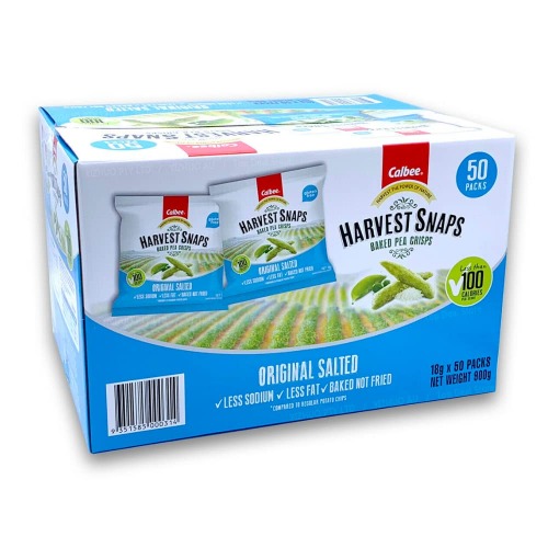 Calbee Harvest Snaps 18g x 50 Packs Net Weight 900g Original Salted