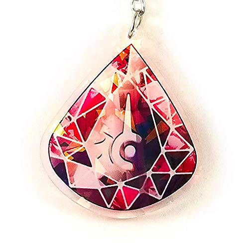 Holographic Acrylic Charm Job Stone Crystal Soul Gem FFXIV FF14 Keychain (All designs) - Red Mage