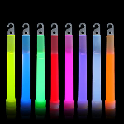 FINGOOO 32 Pcs Glow Sticks Party Packs, Ultra Bright Coloured Large Neon UV Accessories Glow in Dark Glowsticks For Children or Adults(Mixed Colours)