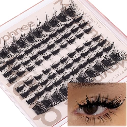 Fox Eye Lash Clusters Cat Eye Lash Extensions Wispy Manga Eyelash Clusters Anime Cluster Eyelash Extensions C Curl & L Curl Cluster Lashes Fairy Left & Right Eye Lashes Clusters by Mavphnee - 60Y