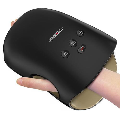 CINCOM Hand Massager - Cordless Hand Massager with Heat and Compression for Arthritis and Carpal Tunnel(FSA or HSA Eligible)(Black) - Black