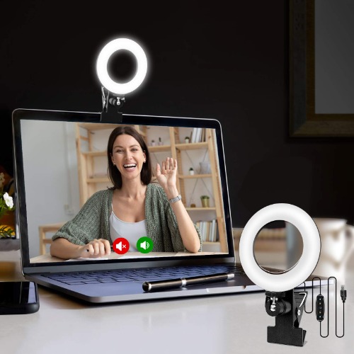 Cyezcor Video Conference Lighting Kit, Ring Light for Monitor Clip On,for Remote Working, Distance Learning,Zoom Call Lighting, Self Broadcasting and Live Streaming, Computer Laptop Video Conferencing - 