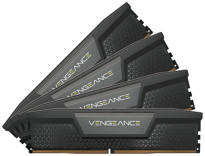 CORSAIR Vengeance DDR5 64GB (4x16GB) DDR5 5600 (PC5-44800) C36 1.25V Intel XMP Memory - Black - Black 64GB (4x16GB) 5600 MHz