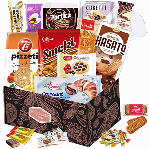 European Snack Mix Package by WorldWideTreats - Snacks from Poland, Greece, Spain, Italy and more