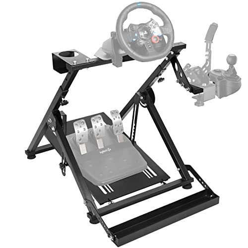 Marada G923 Upgrade Racing Sim Stand X Frame Compatible with PXN, Thrustmaster, Logitech G29, G920, T300RS,Foldable & Tilt-Adjustable Driving Frame Wheel & Shifter & Pedal & Handbrake NOT Included - upgrade wheel stand