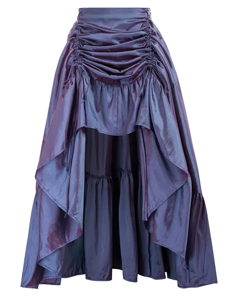 Scarlet Darkness Women's Gothic Steampunk Skirt Victorian High-Low Bustle Skirt