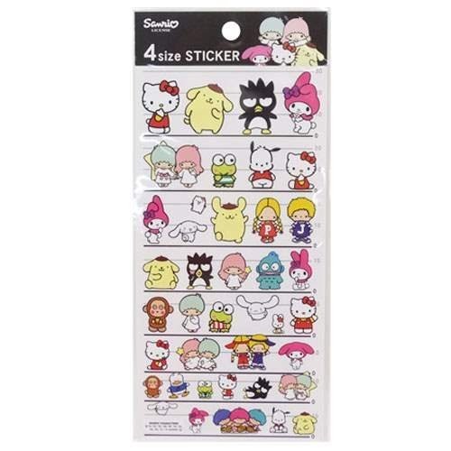 Hello Kitty Sanrio All Cheracters Stickers 4 Sizes Stickers - 