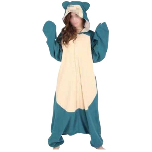 AmNooL jumpsuit pyjamas män kvinnor, förtjockad höst vinter halloween, Snorlax, L