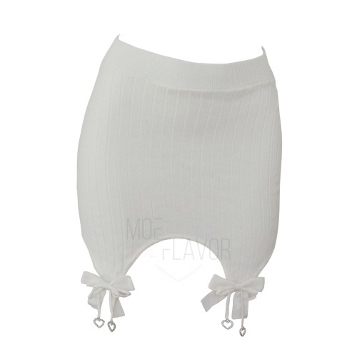 Winter Fox Sweater Top and Skirt - White / Bottom / XS/S