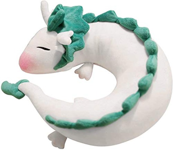 ZFBIRD Dragon Neck Pillow Soft U-Shape Travel Pillow Anime Plush for Christmas and Birthday Gift - Dragon Pillow