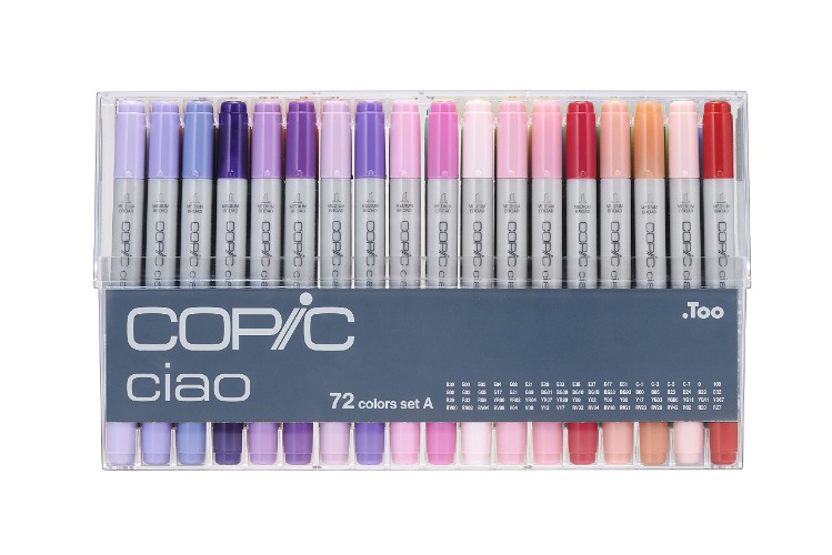 Copic Ciao, Alcohol-based markers, 72 color Set A - Set a
