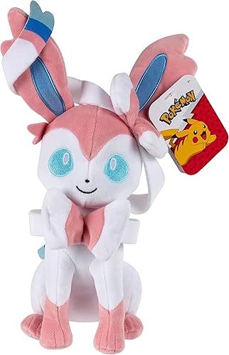 Pokémon Peluche Sylveon Nymphali 20 cm – Jouet Nouvelle Vague 2022 – Peluche Licence Officielle
