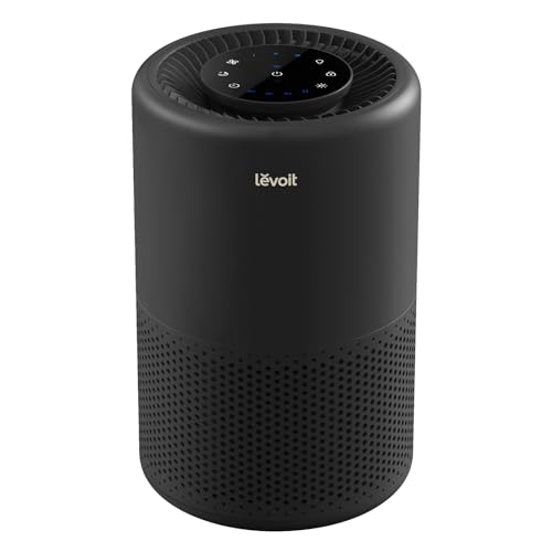 LEVOIT Air Purifier for Home Bedroom, Smart WiFi Alexa Control, Covers up to 916 Sq.Foot, 3 in 1 Filter for Allergies, Pollutants, Smoke, Dust, 24dB Quiet for Bedroom, Core200S/Core 200S-P, Black - Black - Core 200S