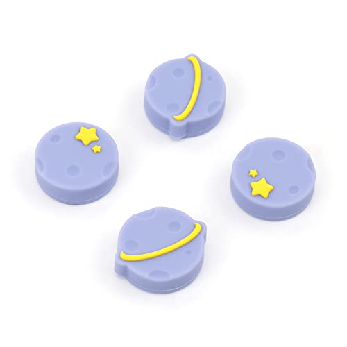 GeekShare Cute Thumb Grip Caps for Playstation 5 Controller, Thumbsticks Cover Set Compatible with Switch Pro Controller and PS4 PS5 Controller, 4 Pcs - Happy Planet