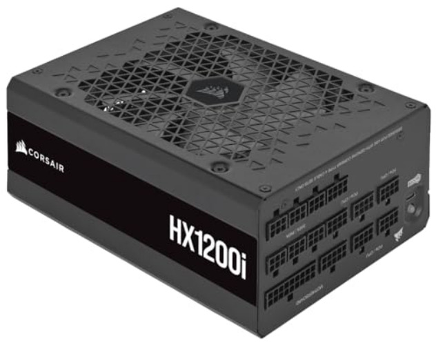 CORSAIR HX1200i Vollmodulares Extrem Geräuscharmes ATX-Netzteil - ATX 3.0 und PCIe 5.0-kompatibel - CORSAIR iCUE Software-Kompatibel - 80 PLUS Platinum-Effizienz - Schwarz - 1200 Watts