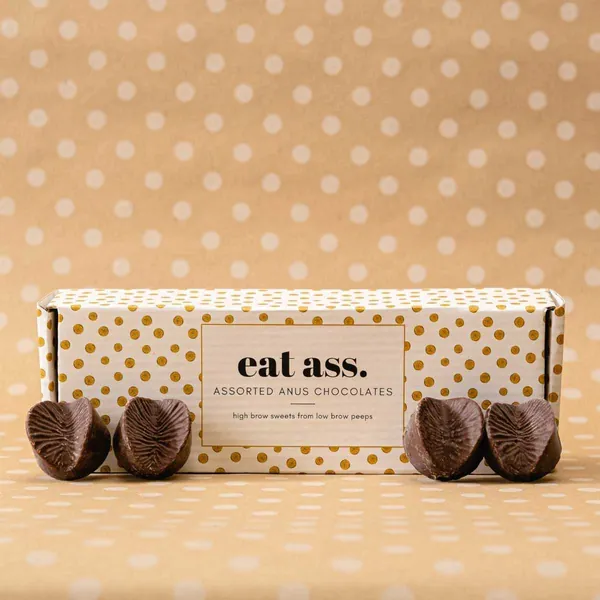 Live Fast. Eat Ass - Edible Anus Chocolate Gift by DickAtYourDoor