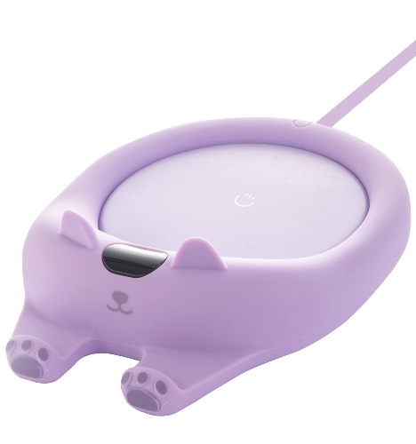 PUSEE Mug Warmer,Coffee Warmer for Desk Coffee Cup Warmer Auto Shut Off,Smart Candle Warmer with 3 Temp Settings,Electric Beverage Warmer Plate for Coffee,Cocoa,Tea,Water and Milk (Not Include Cup) - Purple