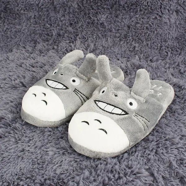 Cartoon Totoro Slippers | Cute Fluffy Cozy Home Slippers | Kawaii Slippers for Women Girls Boys | Kids Children Home Slippers